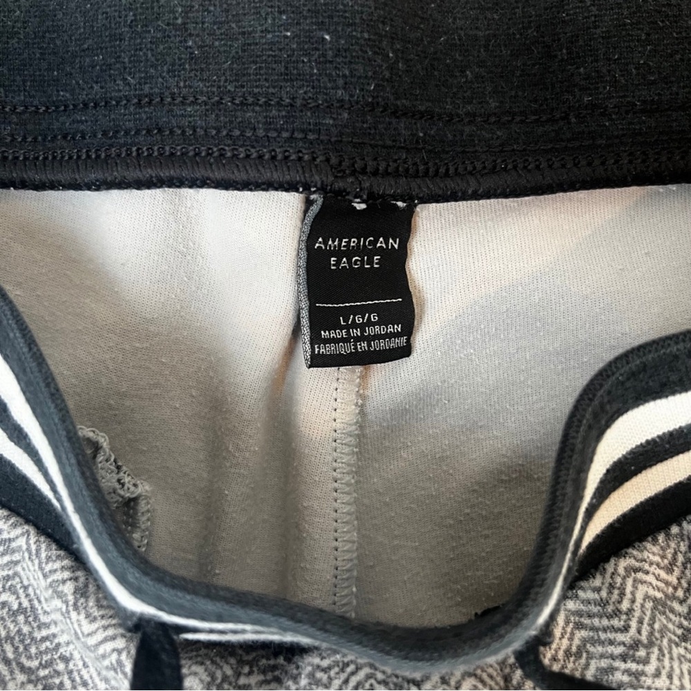 American Eagle Outfitters Gray Joggers with Striped Cuffs - Picture 4 of 9
